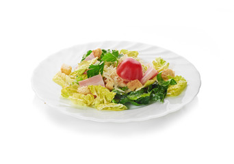 Caesar Salad isolated on a white background