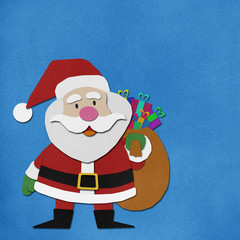 Santa claus recycled papercraft.