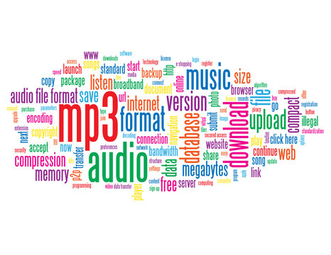 "MP3" Tag Cloud (download audio files track format web button)