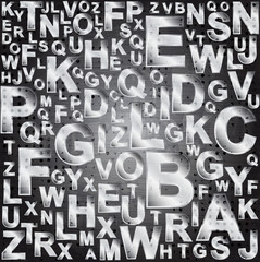 abstract background with metal letters, eps10 vector