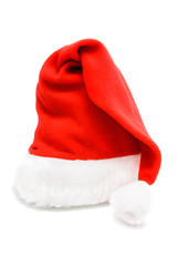 red santa hat - christmas or new year's concept for postcard iso