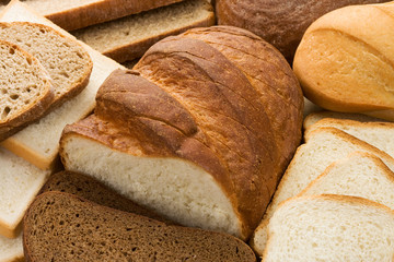 assortment of baked bread