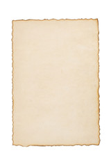 paper vintage parchment isolated on white