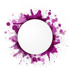 Abstract Violet Bubble With Blobs