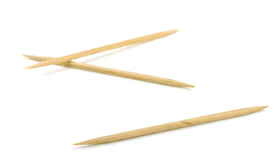 Three bamboo toothpicks