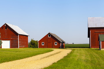 American Country Farm With Blue Sky © maksymowicz