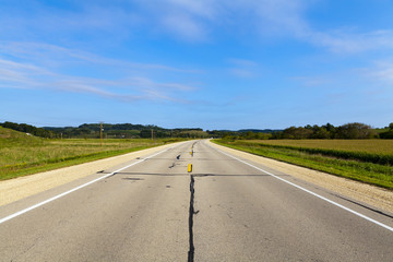 Countryside Road With Blue Sky