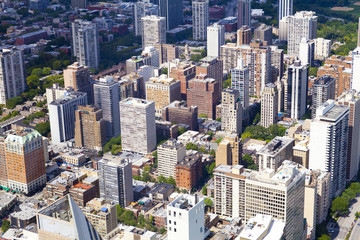 Naklejka premium Aerial View (Chicago Downtown)