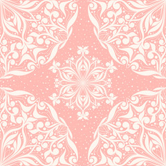 seamless pink pattern with circles