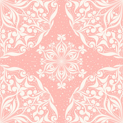 seamless pink pattern with circles