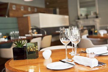 Restaurant table setup