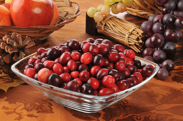 Bowl of cranberries