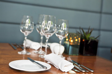 Restaurant table setup