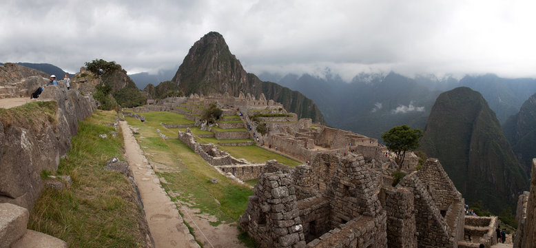Views around Machu Picchu Inca ruins 