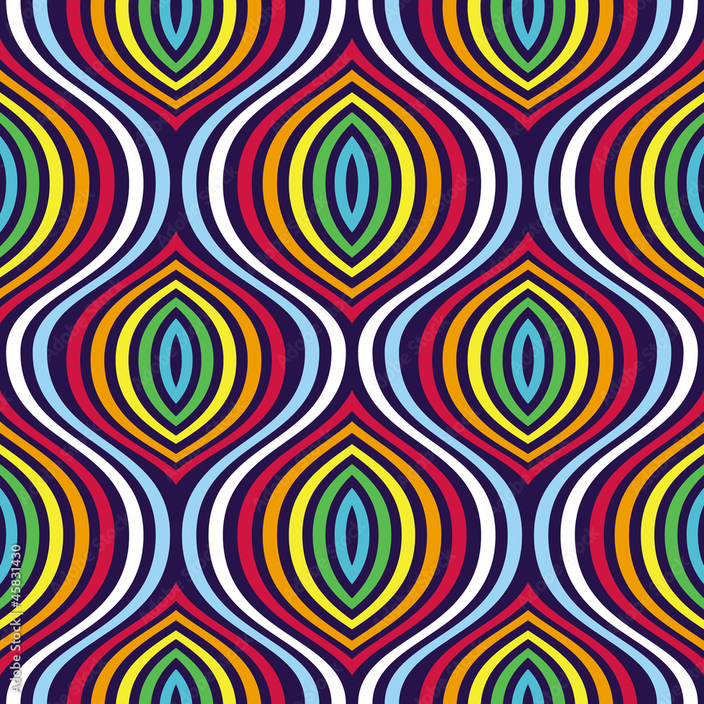 Poster vector seamless pattern