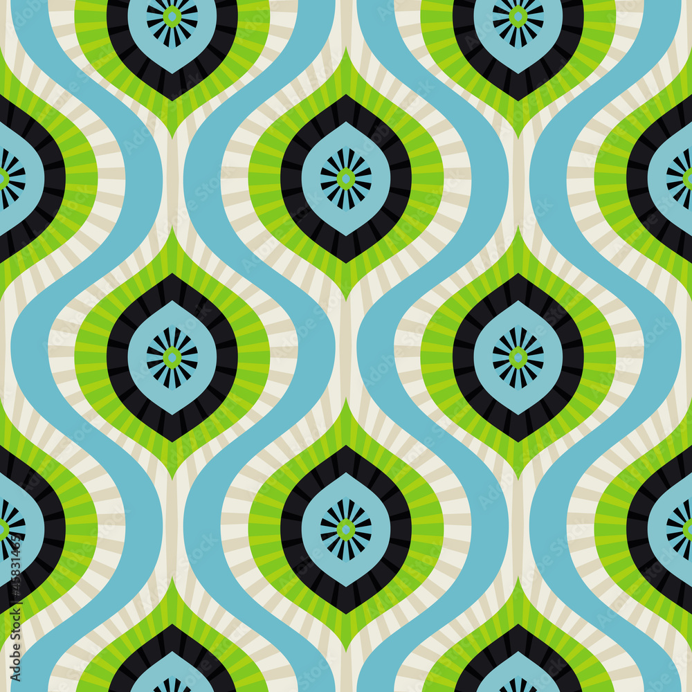 Poster vector seamless pattern