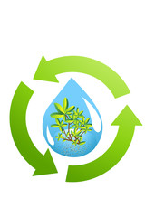 Recycle green earth symbol - ecology concept symbol