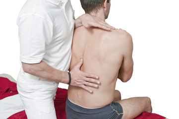 Naklejka premium Osteopathische Behandlung isolated