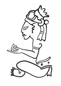 Vector Maya Image of the ancient Deity
