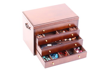 isolated box dark wooden