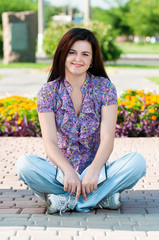 Naklejka premium Female student