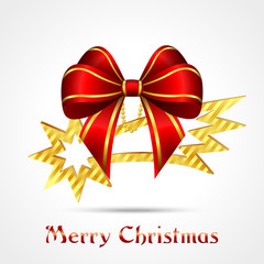 golden star with red ribbon