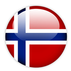 Obraz premium Norway flag button