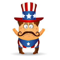 little man in a hat for July 4th