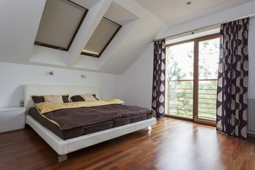 Bedroom with balcony