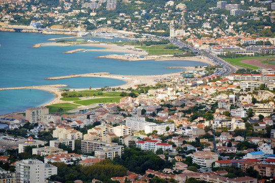 Carte postale - Marseille - Les plages du Prado