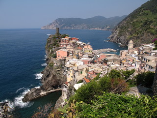Blick auf Vernazza, Cinque Terre, Ligurien