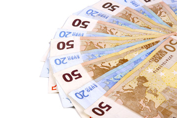 billetes y monedas de euro