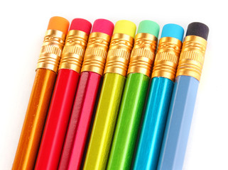 Lead pencils isolated on white