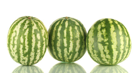 juicy watermelons isolated on white