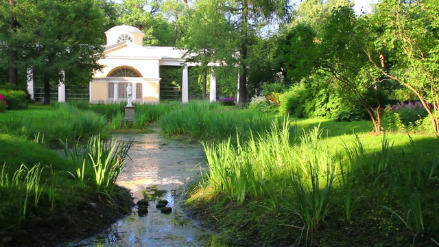 pavilion in Pavlovsk park St. Petersburg Russia