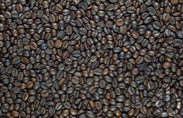 Shutdown icon on coffee texture and background