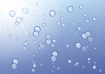 bubbles in water background vector