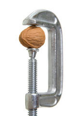Steel Clamp Cracking A Walnut