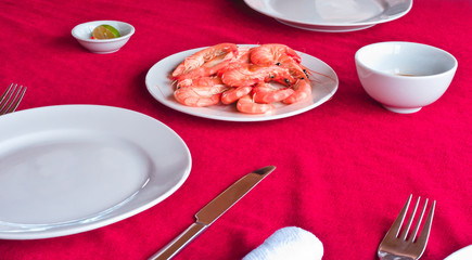 Fresh delicious prawns