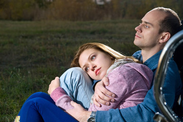 Fototapeta premium Young couple outdoors