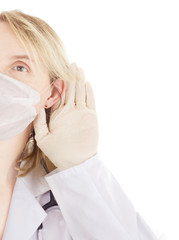 Medical doctor listening something