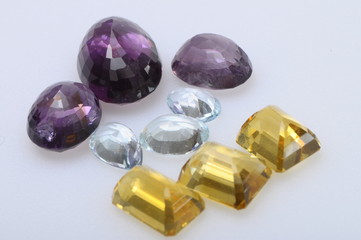 Close up of various gems