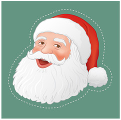 Weihnachtsmannporträt zum Ausschneiden