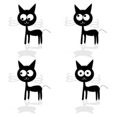 sweet and fuuny cat vector illustartion