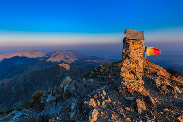 Obraz premium The Negoiu Peak. Fagaras Mountains, Romania