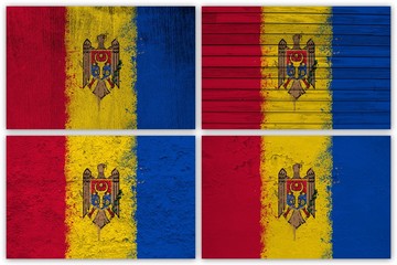 Moldova flag collage