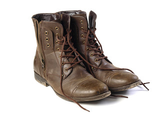 A pair of brown boots