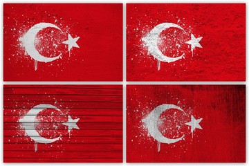 Turkey flag collage