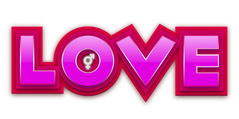 Love Zeichen, Symbol, Design Element