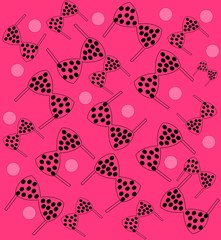 Girlish pink background pattern background with bras